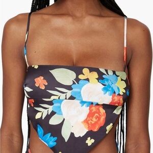 WeWoreWhat Floral Black Scarf Top